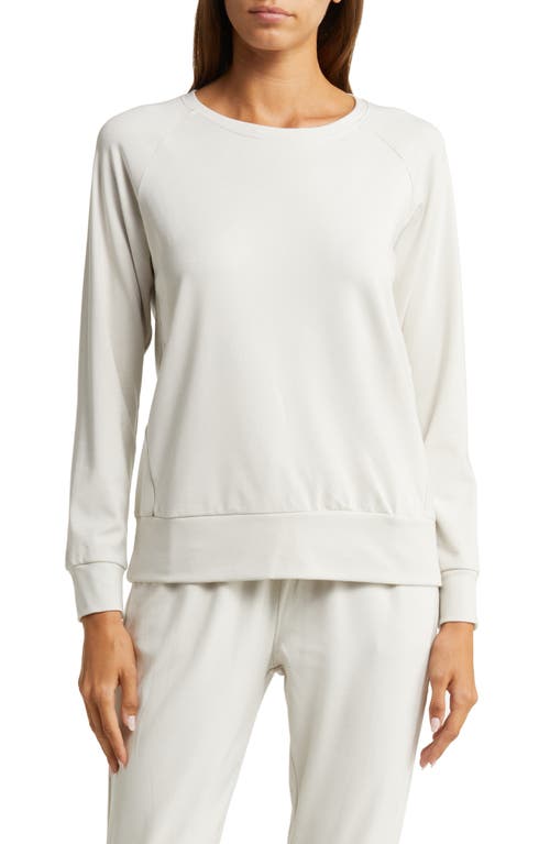 Cozy Earth Ultrasoft Long Sleeve Pajama Top in Light Grey