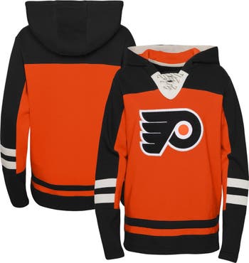 Outerstuff NHL Youth Philadelphia Flyers Barn Burner Black Long Sleeve Shirt, Boys', Small, Orange