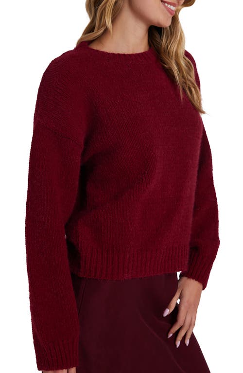 Shop Bella Dahl Drop Shoulder Sweater In Deep Plum