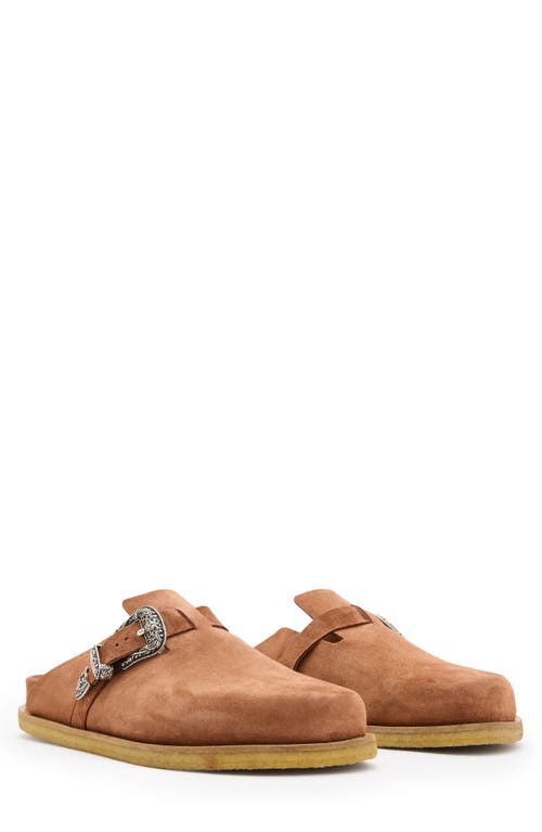 AllSaints Carlo Buckled Loafer Mule Tan at Nordstrom,