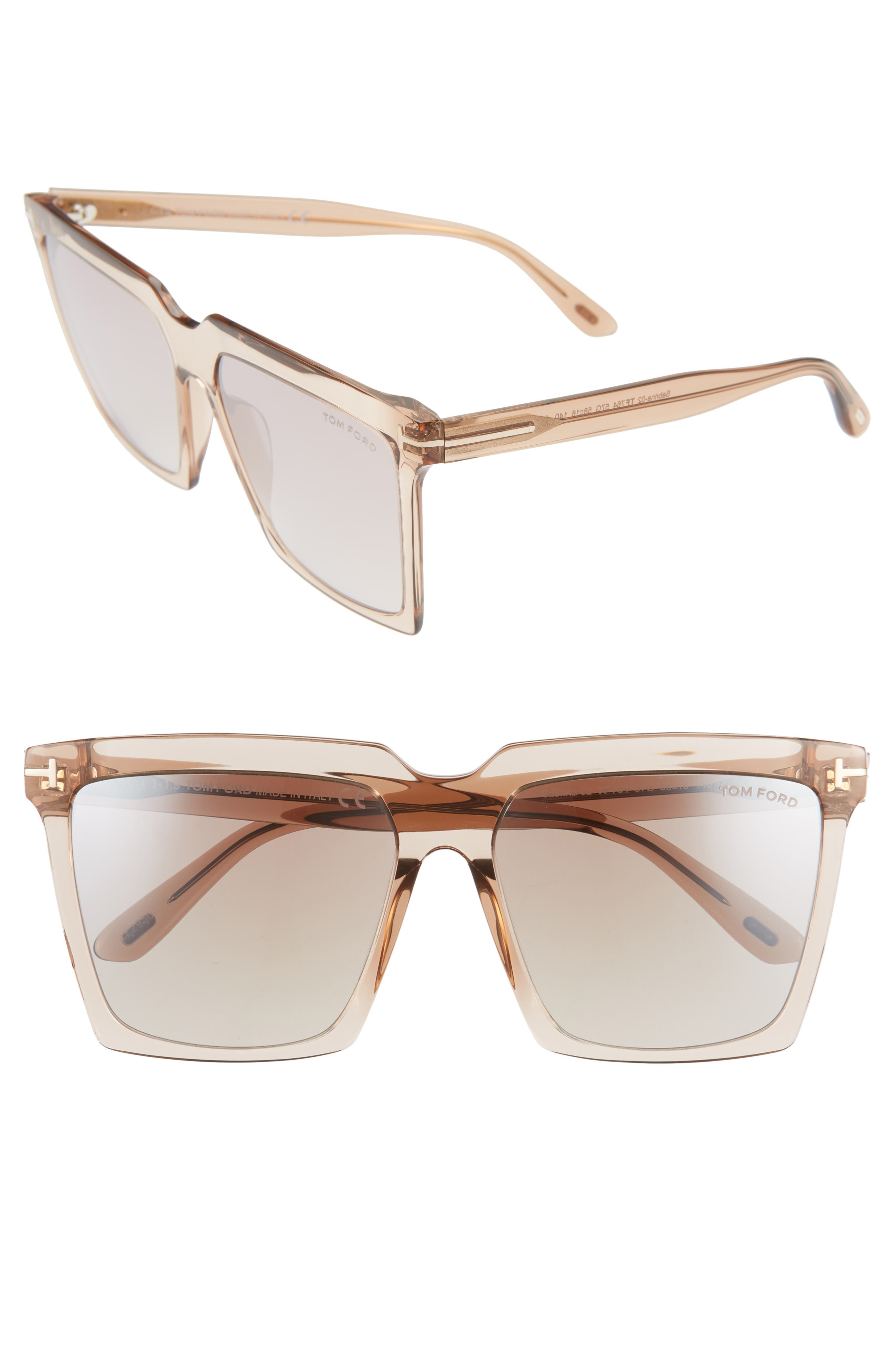 tom ford sabrina 58mm square sunglasses