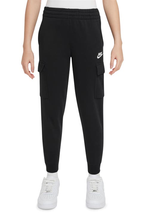 Nike Black & White Graphic Jogger Sweatpants Boys Size Small (6) 