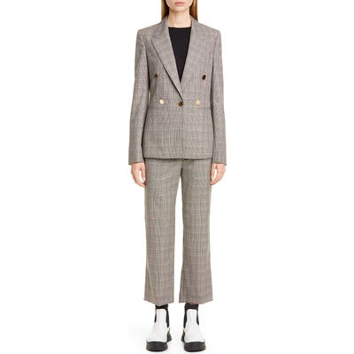 Stella Mccartney Check Wool Trousers, US / 42 IT - Beige