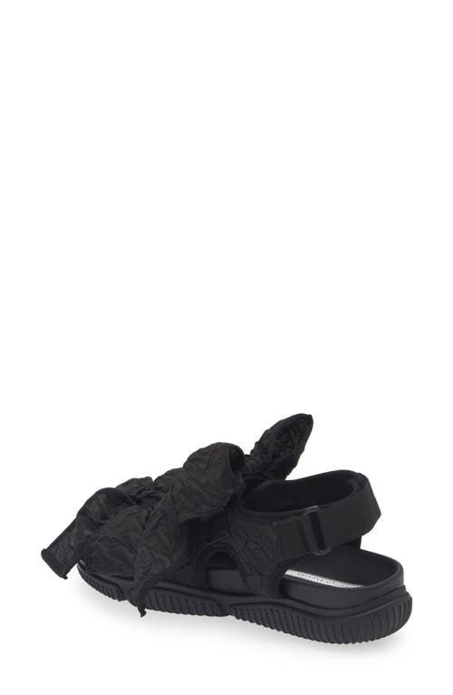 Shop Cecilie Bahnsen Valeria Bow Sport Sandal In Black/black