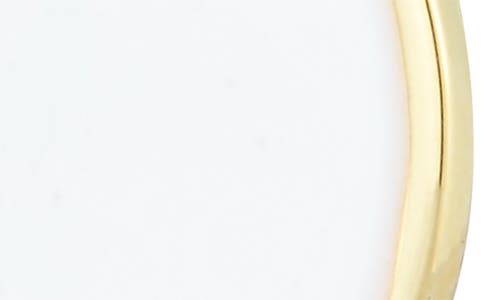 Shop Chloe & Madison Chloe And Madison Enamel Hoop Earrings In Gold