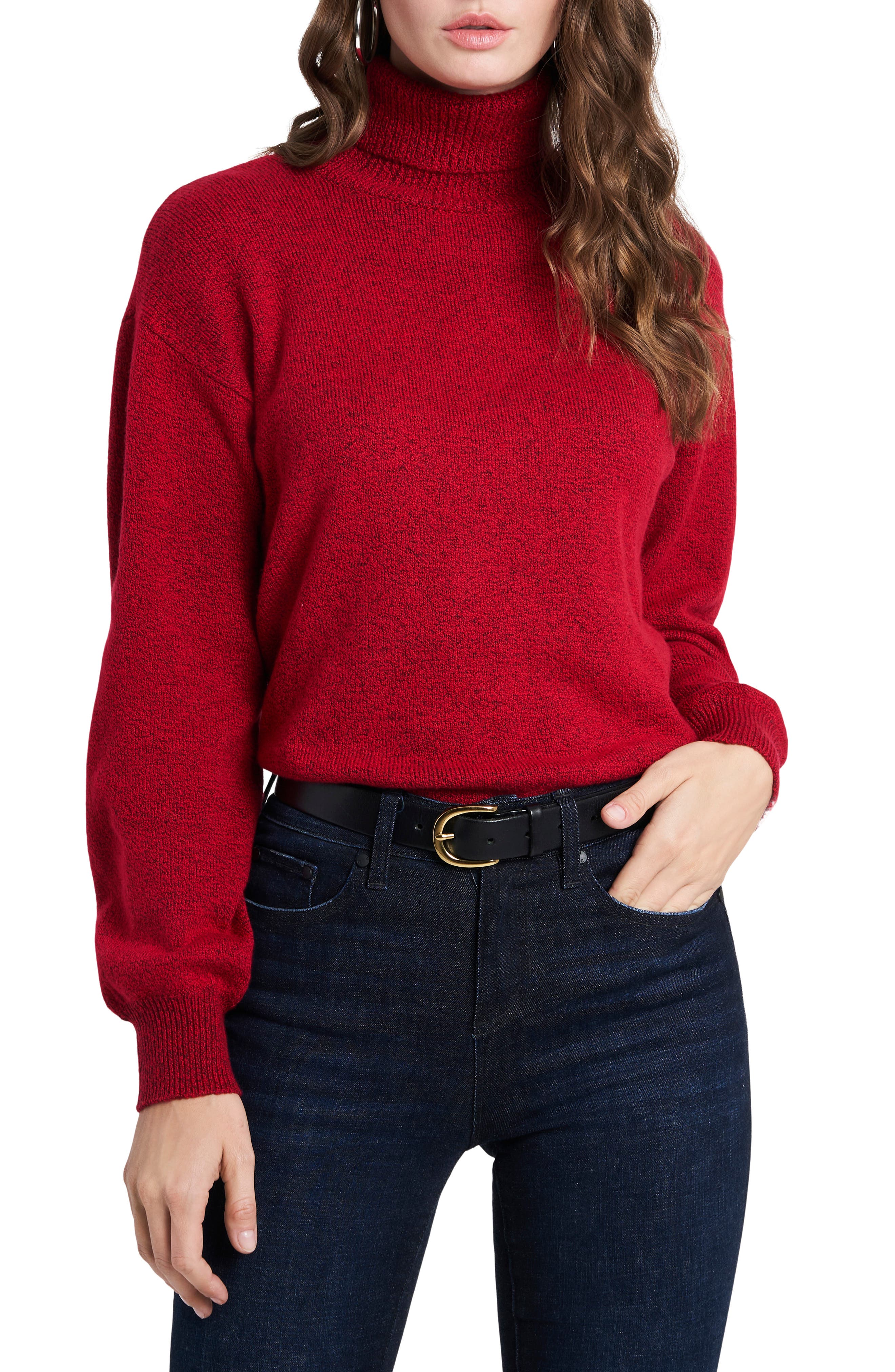 1.STATE Open Back Turtleneck Sweater 