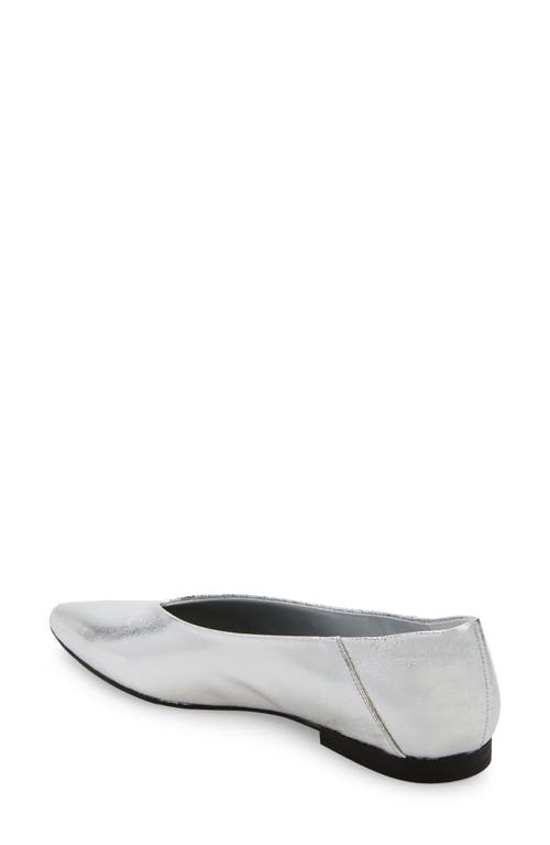 Shop Open Edit Kyler Pointed Toe Flat In Silver Metallic