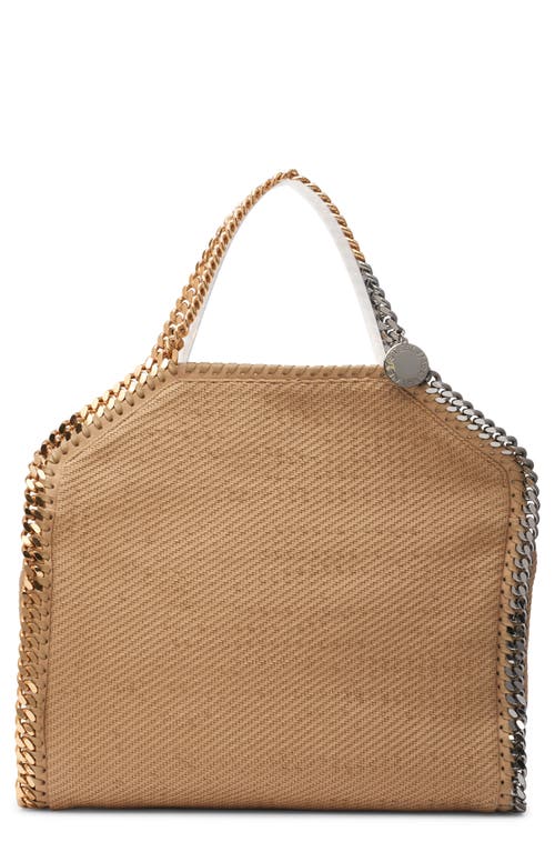 Stella McCartney Falabella Woven Raffia Tote in 9801 Light Camel at Nordstrom