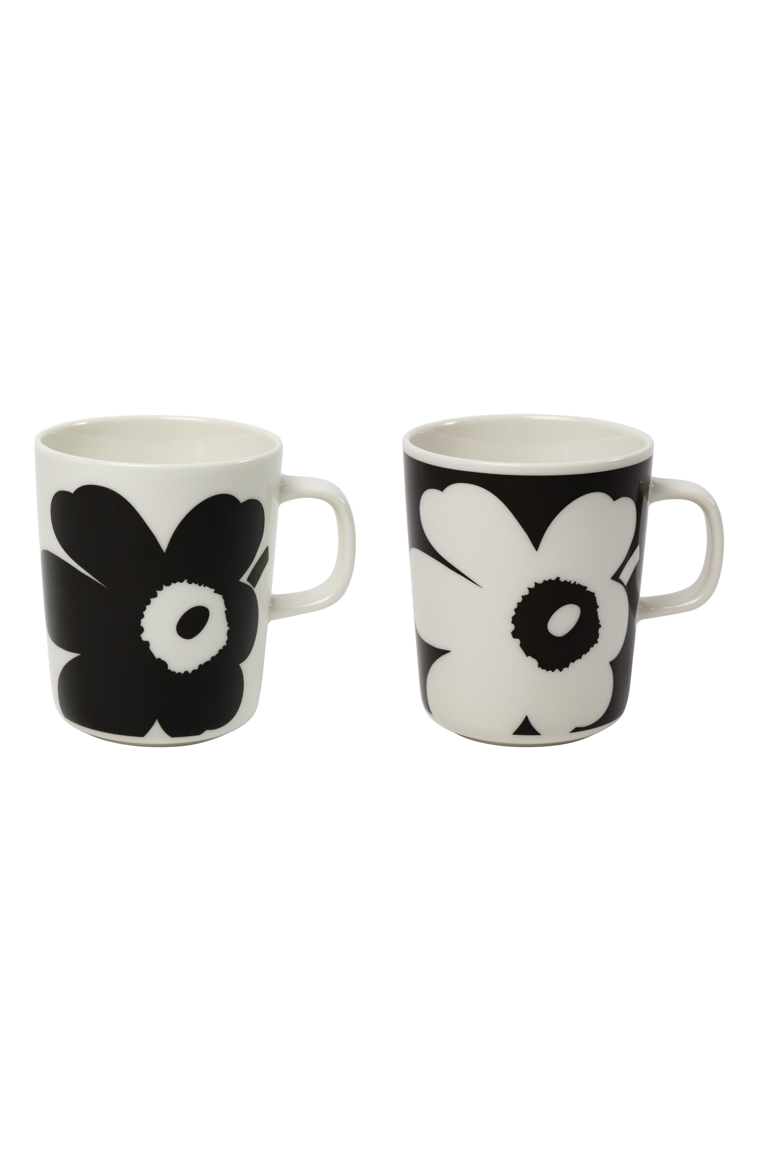 UPC 007100000008 product image for Marimekko Juhla Unikko Stoneware Mug, Size One Size - Black | upcitemdb.com