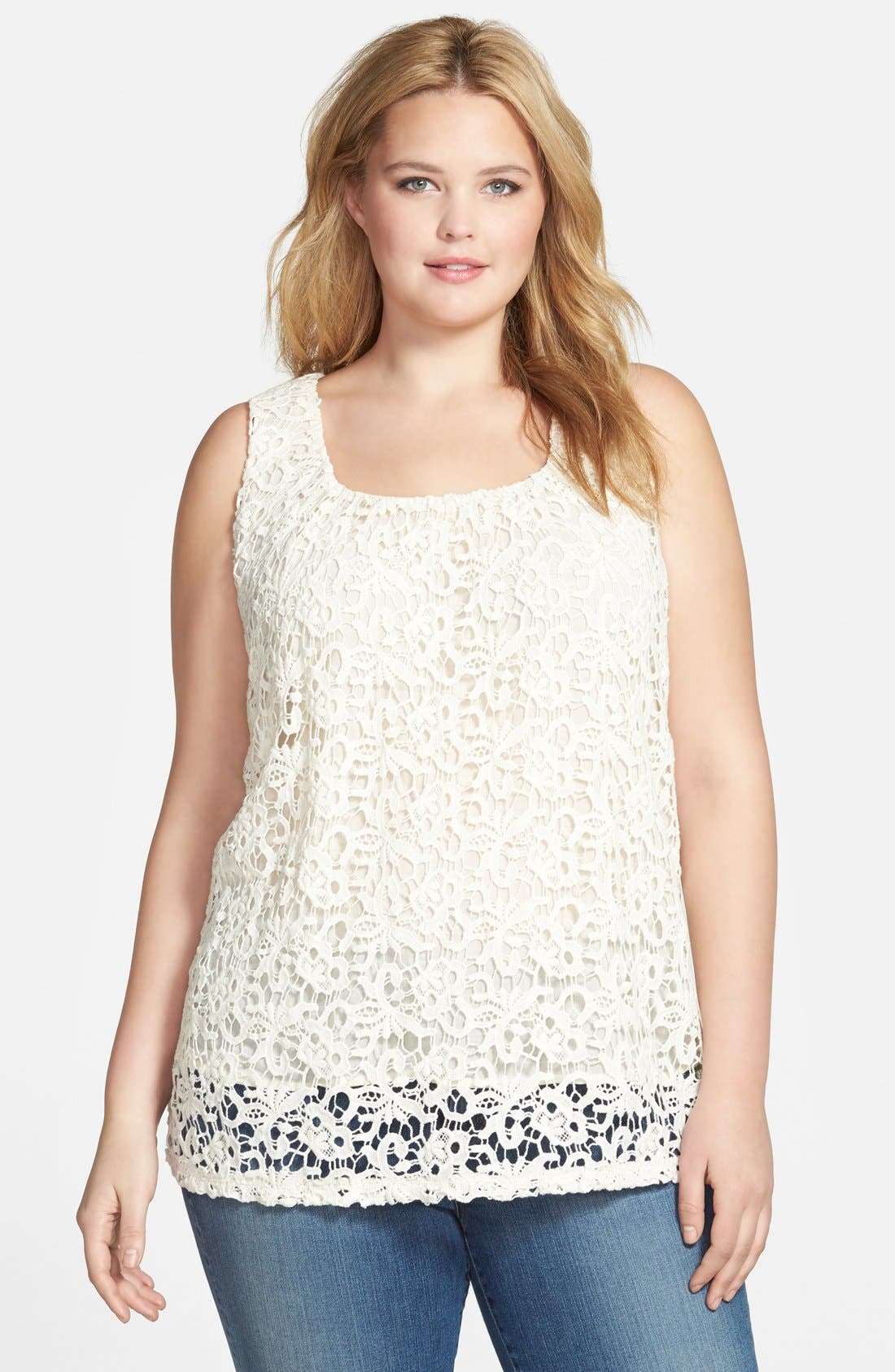 Lucky Brand Lace Tank (Plus Size) Nordstrom