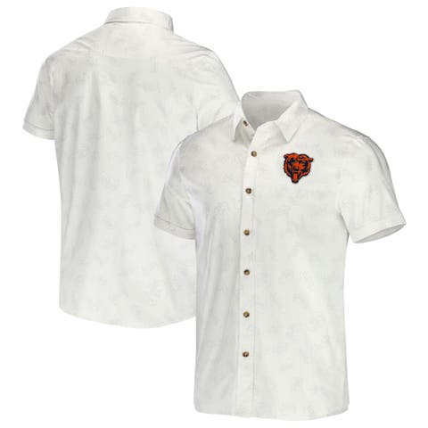 Men's NFL x Darius Rucker Collection by Fanatics White Cincinnati Bengals Woven Short Sleeve Button Up Shirt