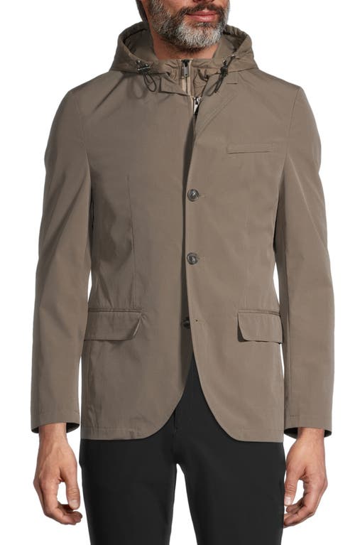 HÖRST Hybrid Jacket with Removable Hooded Bib in Olive