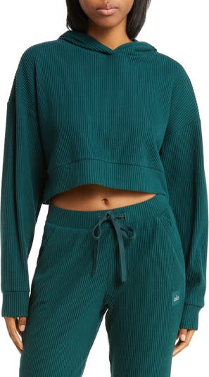 Alo Yoga Muse Rib-Knit Hooded Sweatshirt - ShopStyle