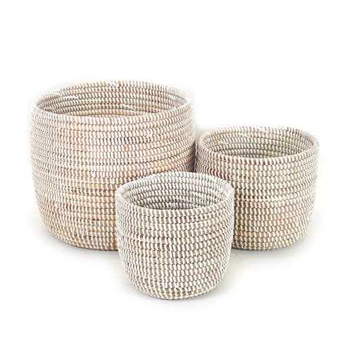 Mbare Catch-all Planter Basket Monochrome In White