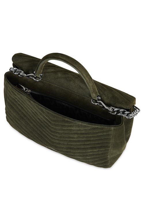 REBECCA MINKOFF REBECCA MINKOFF LARGE EDIE CHEVRON QUILTED LEATHER TOP HANDLE SHOULDER BAG
