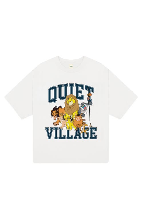 Museum of Peace & Quiet x Disney Kids' 'The Lion King' Quiet Village Cotton Graphic T-Shirt in White at Nordstrom, Size Large