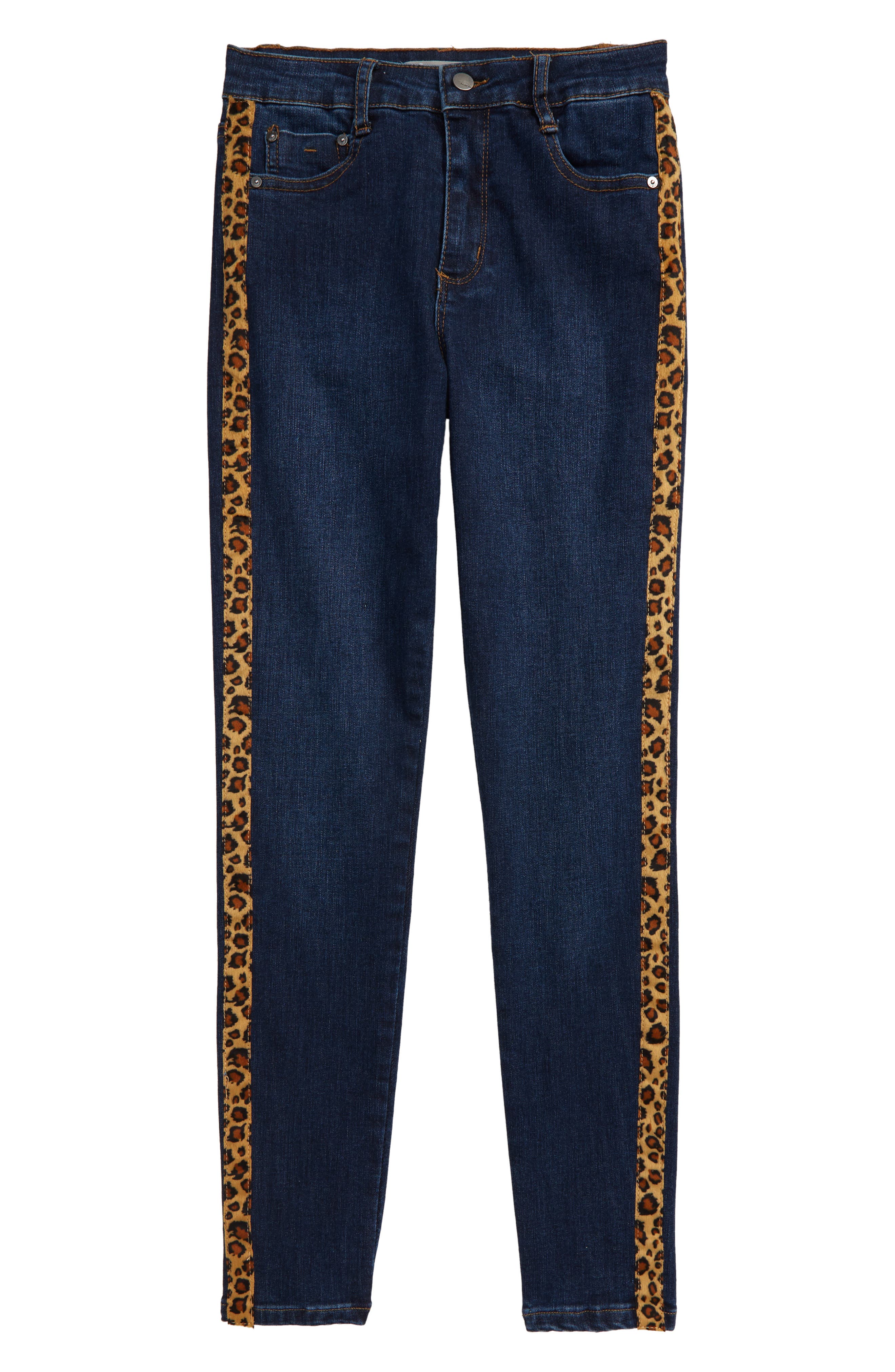 leopard stripe jeans