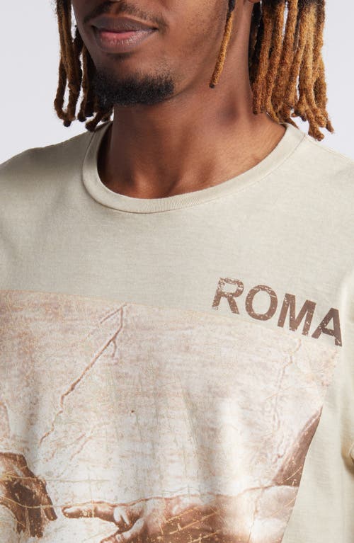 Shop Philcos Roma Cotton Graphic T-shirt In Natural Pigment