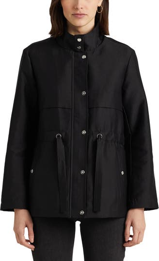 Lauren Ralph Lauren Stand Collar Raincoat | Nordstrom