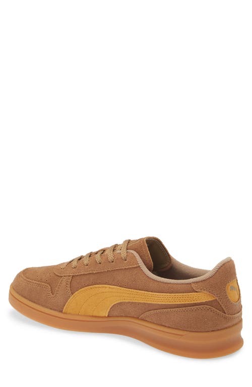 Shop Puma Indoor R-suede Sneaker In Chocolate Chip-sport Yellow