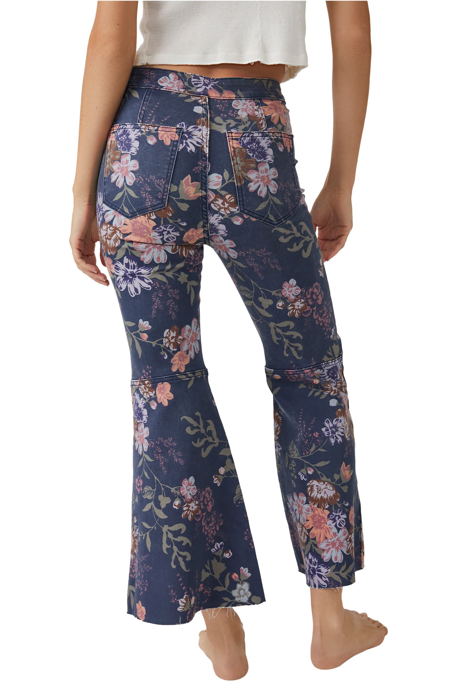 Youthquake Printed Crop Flare Jeans 2 Free People Youthquake Printed Crop Flare Jeans Nordstrom
