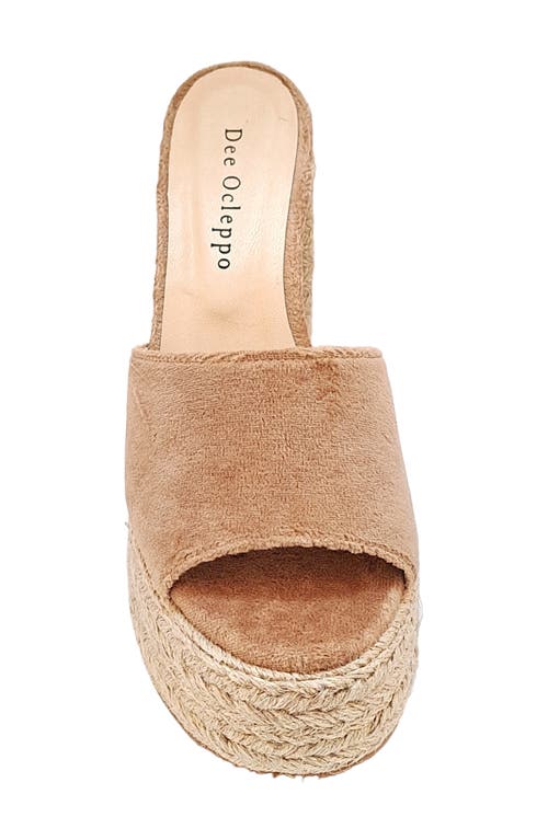 Dee Ocleppo Sunset 115mm Slip-on Sandals In Taupe Fabric