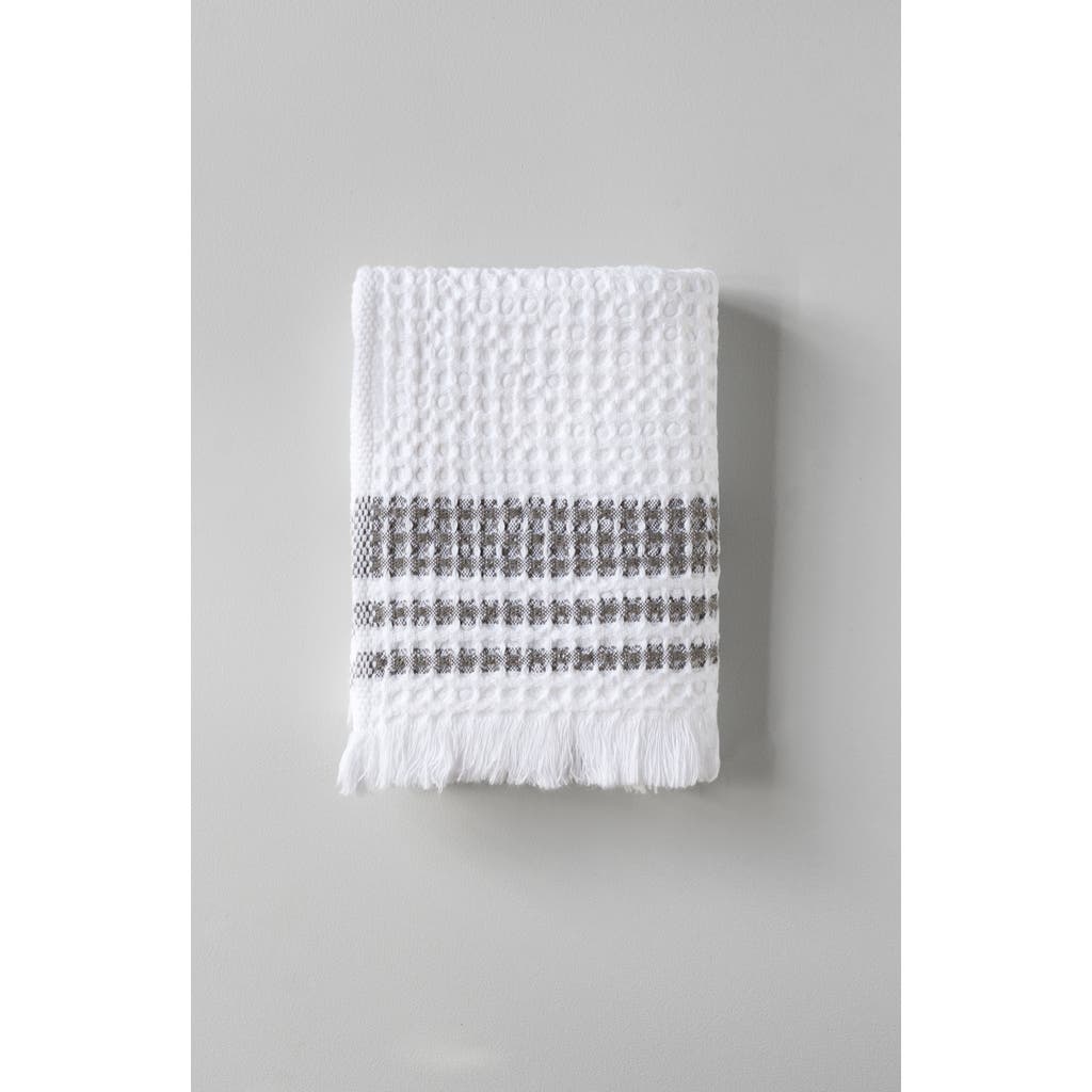Mungo Organic Belgian Waffle Hand Towels Set Of 2 In Ash