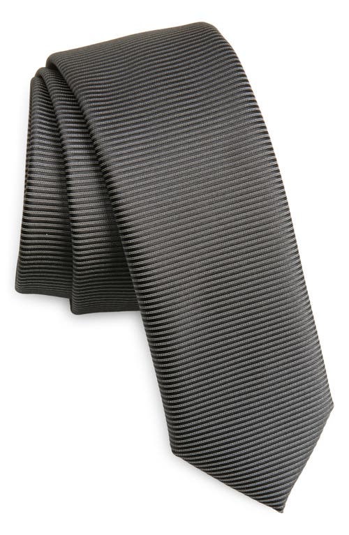 Recycled Polyester Tie in Medium Grey