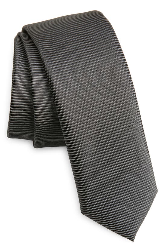 Hugo Boss Recycled Polyester Tie In Gray