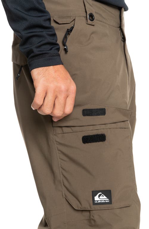 Shop Quiksilver Waterproof Utility Snow Pants In Canteen