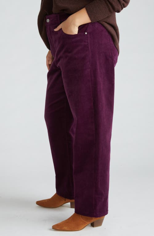 Universal Standard Cassidy High Waist Corduroy Straight Leg Pants In Violette
