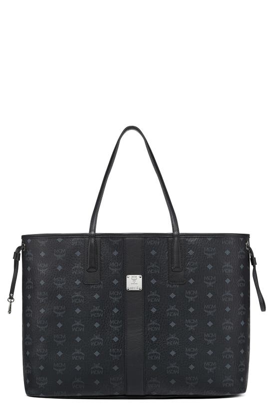 Shop Mcm Large Liz Reversible Shopper In Black