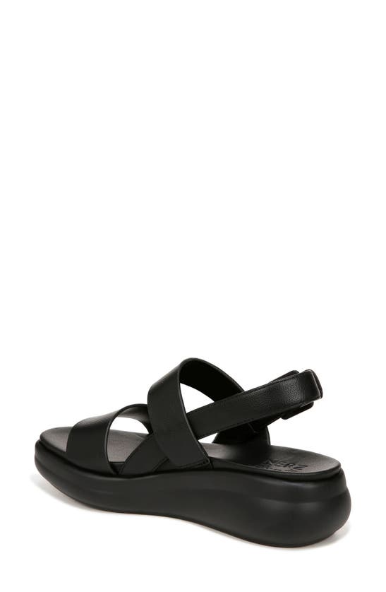 Shop Naturalizer Coast Slingback Platform Sandal In Tumbled Black Faux Leather