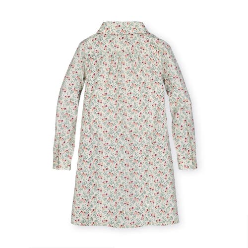 Hope & Henry Baby Girls' Peter Pan Collar Shirtdress, Infant In Ivory Meadow Floral