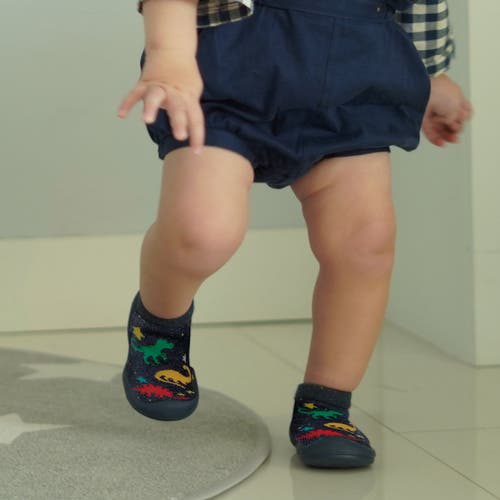 Shop Komuello Toddler Boy Sock Shoes In Dark Navy