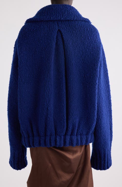 Shop Dries Van Noten Teo Wool Sweater Jacket In Blue