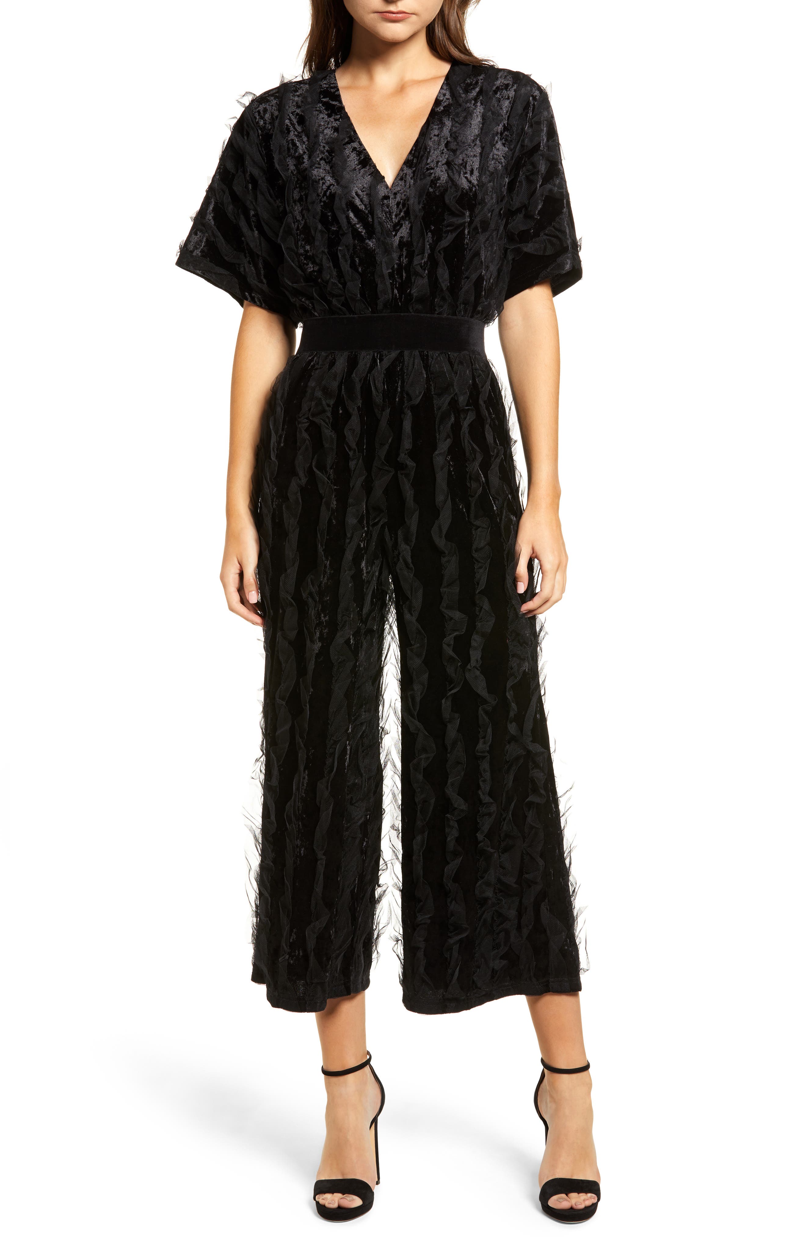velvet jumpsuit nordstrom
