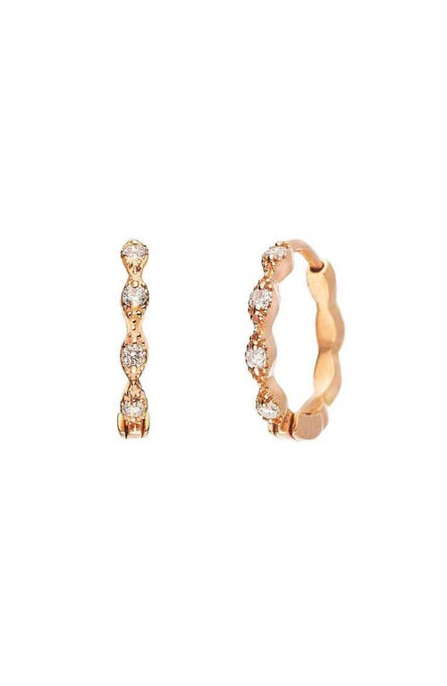 Sethi Couture Eleanor Diamond Huggie Hoop Earrings in Rose Gold at Nordstrom