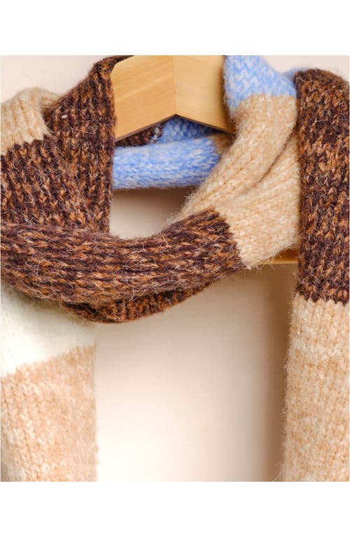 Free People Carina Swirl Colorblock Scarf In Tan