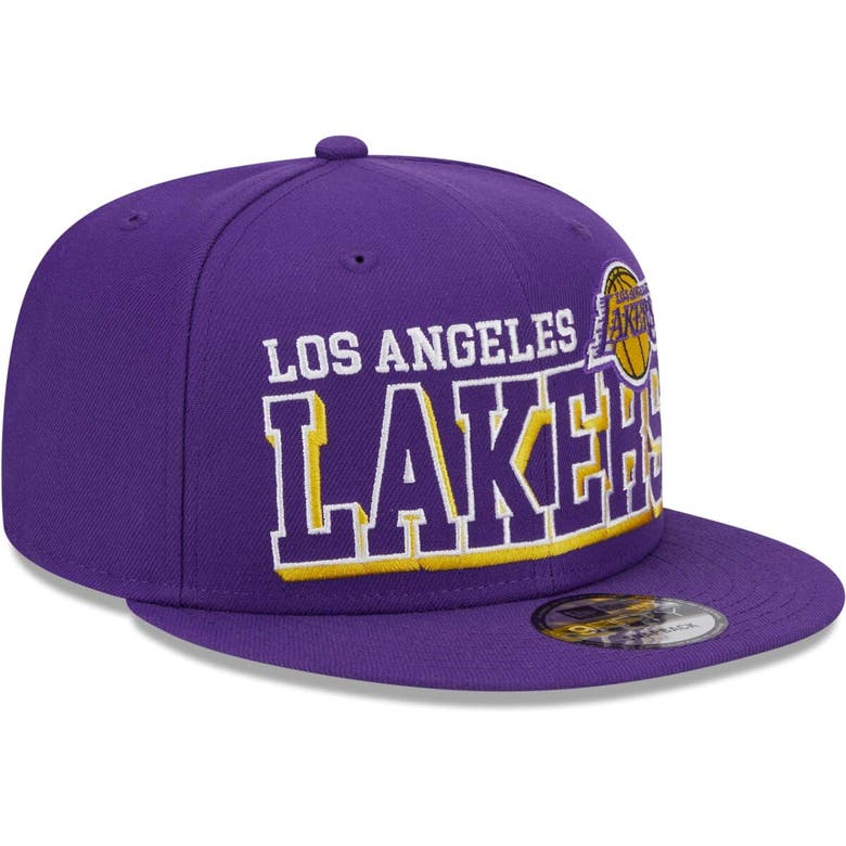Shop New Era Purple Los Angeles Lakers Gameday 59fifty Snapback Hat