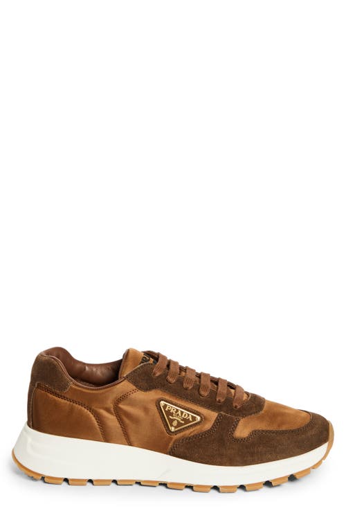 Shop Prada Prax Sneaker In Mogano/corinto