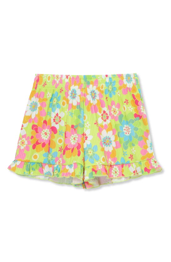Shop Peek Aren't You Curious Kids' Floral Pull-on Shorts In Green Multi Print