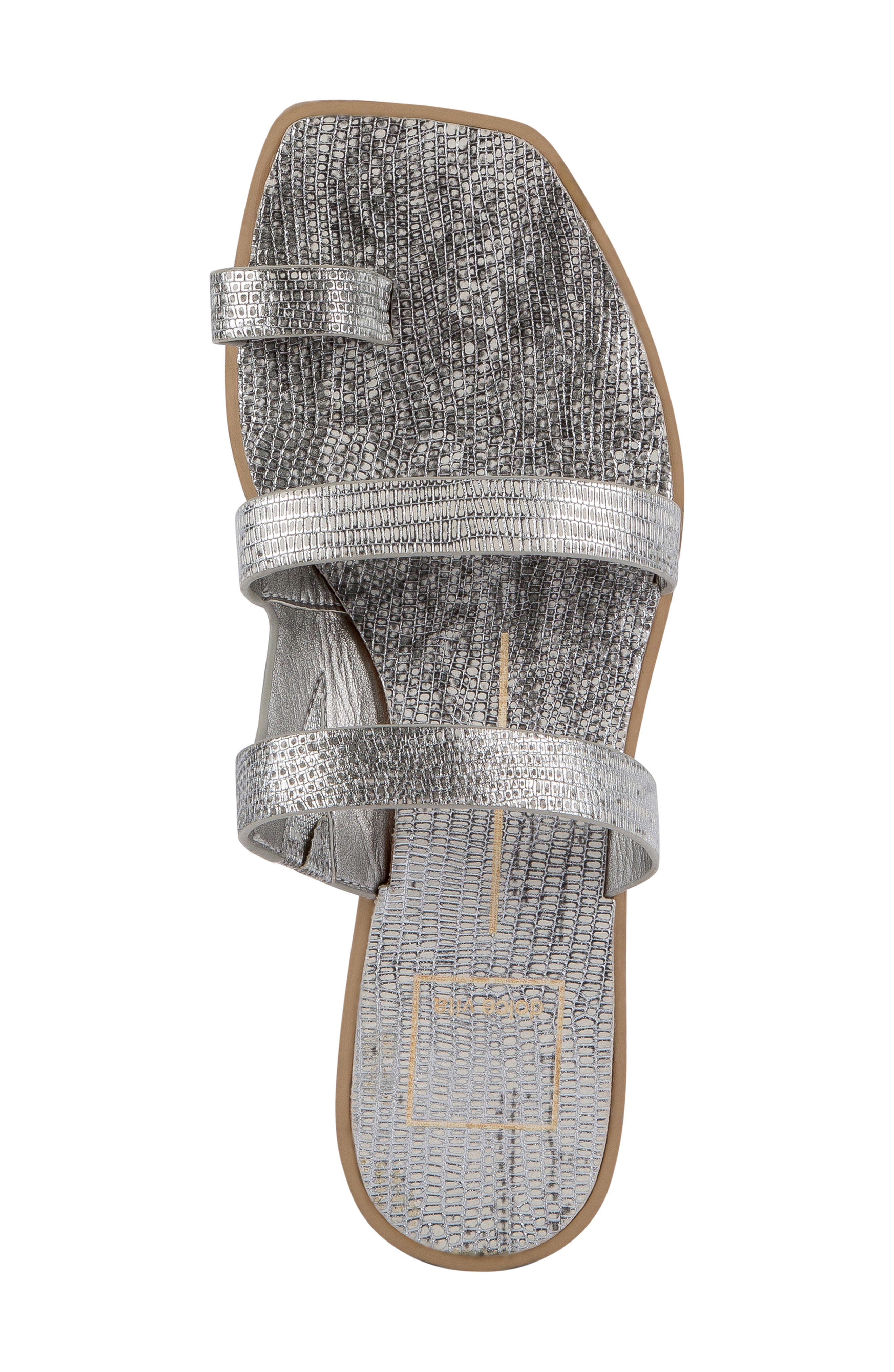 isala 3 croc textured slide sandal