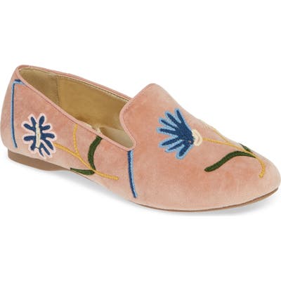 Birdies Starling Embroidered Flat- Pink