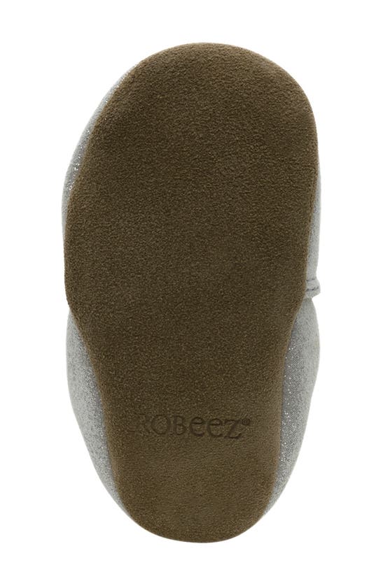 Shop Robeez ® Shimmer Crib Shoe In Silver