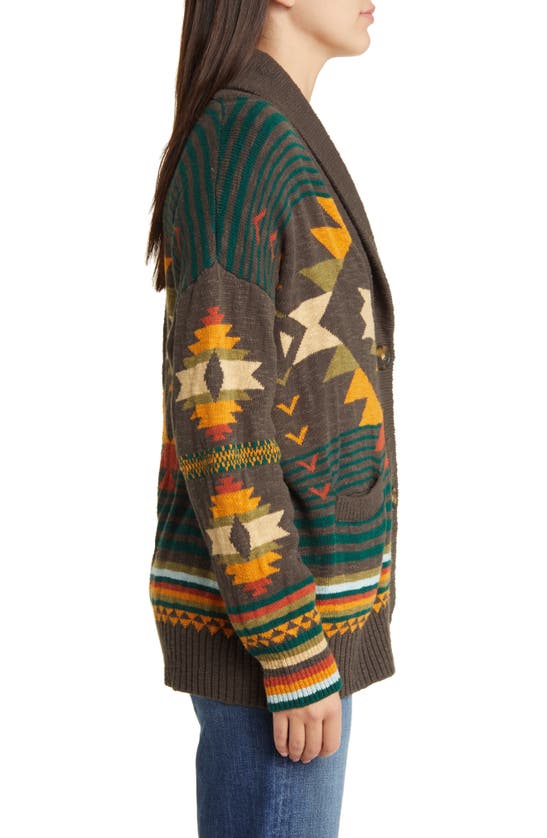 Faherty B.yellowtail Woodland Cardigan In Eagle Peak