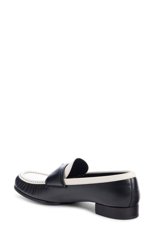Shop Givenchy 4g Bicolor Loafer In Black/white
