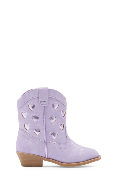 Shop Tucker + Tate Kids' Cade Heart Western Boot In Purple Petal