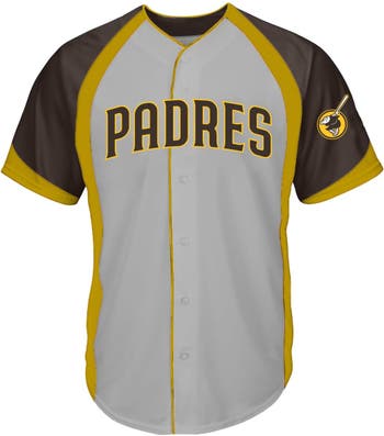 New San Diego Padres Adult Mens Size Medium Majestic Yellow / Gold