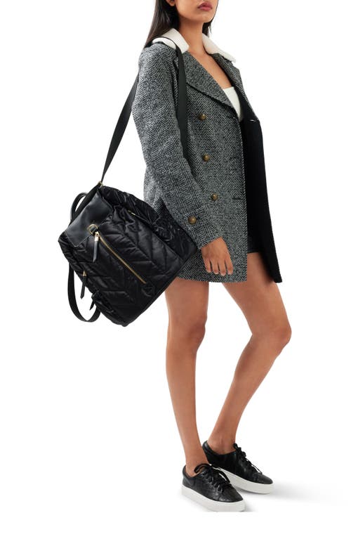 Belle & Bloom Liberty Sherpa Collar Wool Blend Coat In Charcoal